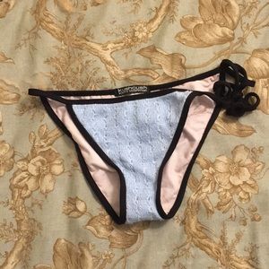 Blue and black bikini bottoms